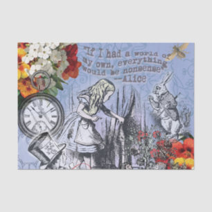 Papel De Seda Cortina de nonsense da Alice no país das maravilha