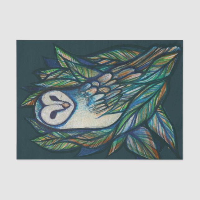 Papel De Seda Coruja (Frente )