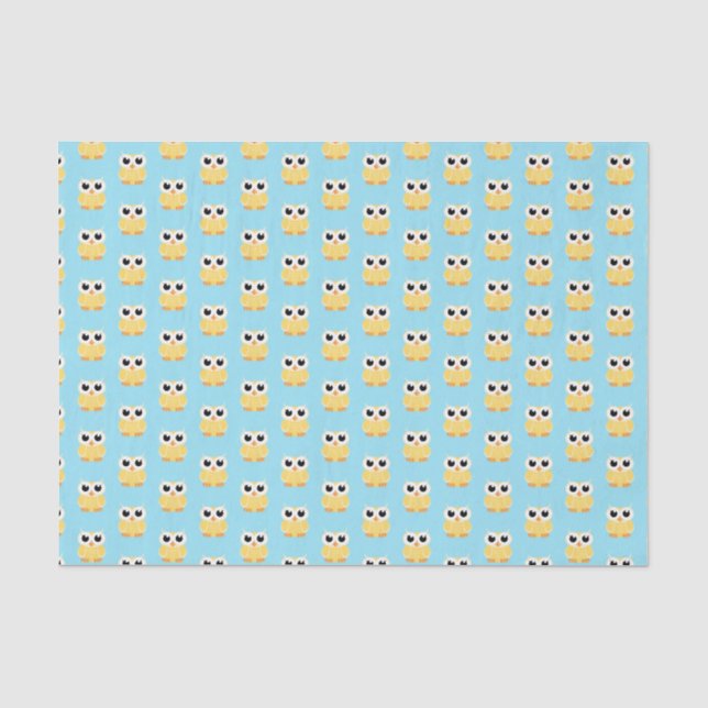 Papel De Seda "Coruja Amarela Pequena" (Frente )