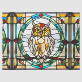 Papel De Seda Coruja de Vidro Mantida Faux para Tecido de Artesa