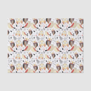 Papel De Seda Coruja engraçada da textura