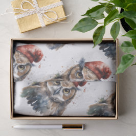 Papel De Seda Coruja Invernal Encantada, personalizada