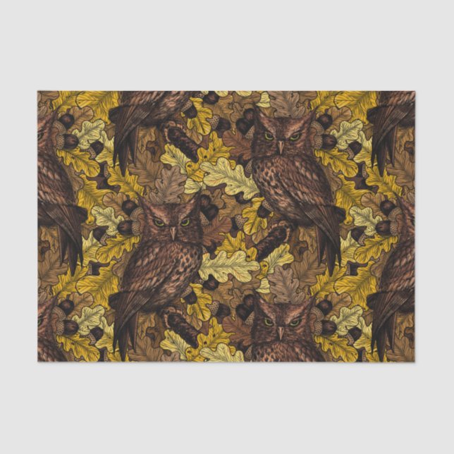 Papel De Seda Corujas de outono (Frente )