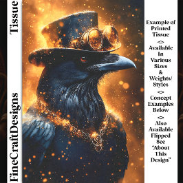 Papel De Seda Corvo Steampunk, Brasas de Fogo DF4R Decoupage
