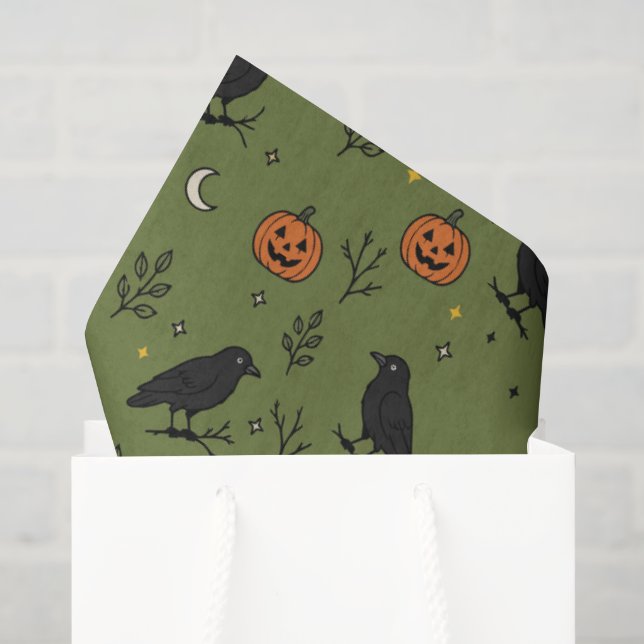 Papel De Seda Corvos (Sacola de presentes)