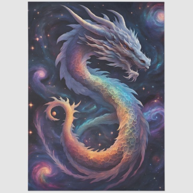 Papel De Seda cosmic dragon tissue paper (Frente )