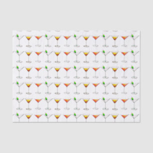 Papel De Seda Cosmo Martini Manhattan Copktail Bebidas De Vidro