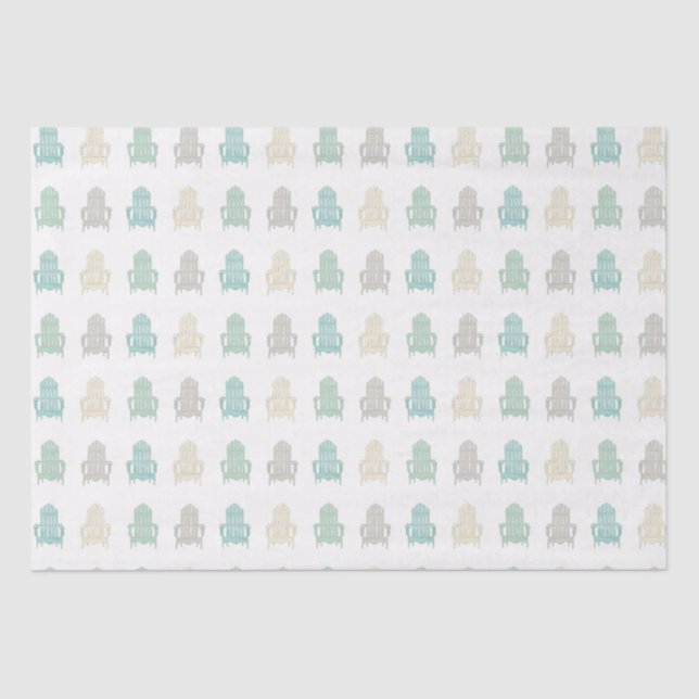 Papel De Seda Costeira Adirondack Chairs Lake House Beach House (Frente )