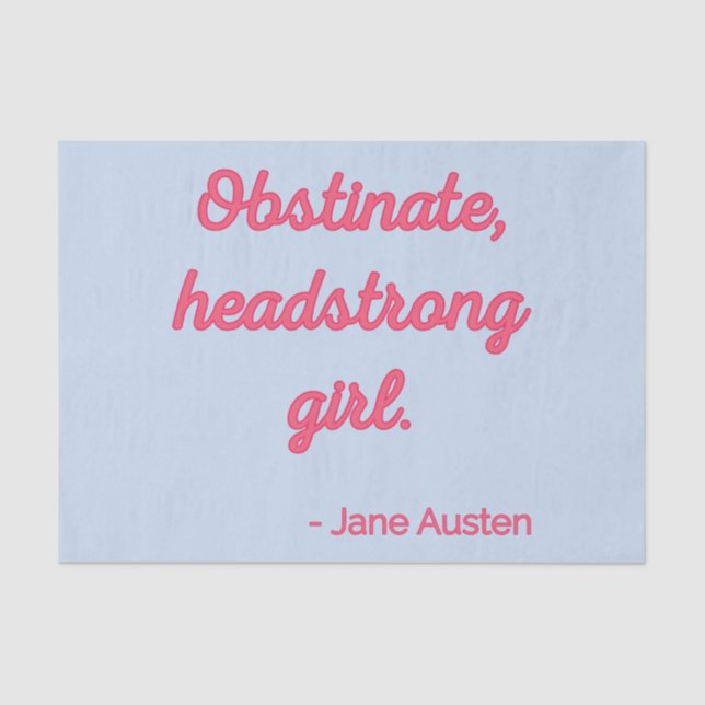 Papel De Seda Cota de Orgulho e Preconceito II - Estilo Bonito (Frente )