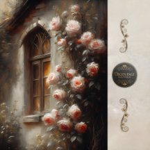 Cottage Rose Window Light Decoupage