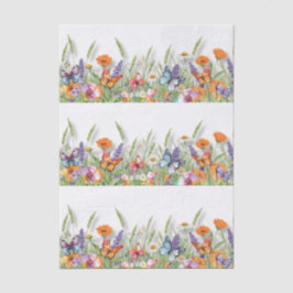 Papel De Seda Cottagecore Floral & Butterfly Elements Decoupage