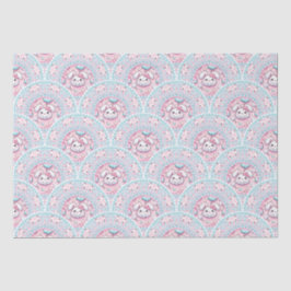 Papel De Seda Cotton Candy Kawaii Bunny Mandala Art Deco Scallop