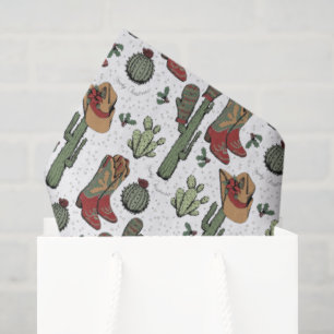 Papel De Seda Country Cowboy Howdy Natal
