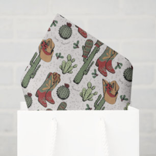 Papel De Seda Country Cowboy Howdy Natal