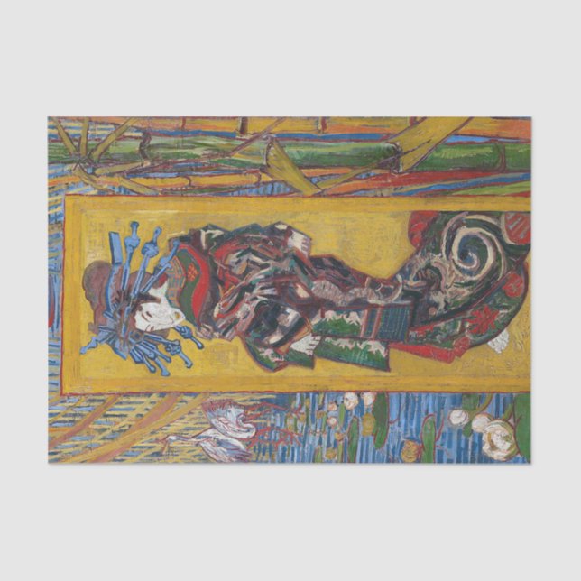 Papel De Seda Courtesan por Vincent Willem Van Gogh, pintando (Frente )