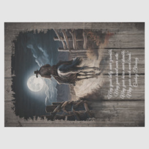 Papel De Seda Cowboy Bênção do Cavalo do Homem Ocidental