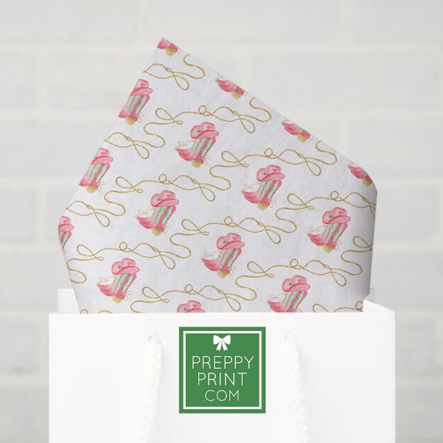 Papel De Seda Cowboy Boots do Cowboy do País de Água (Criador carregado)