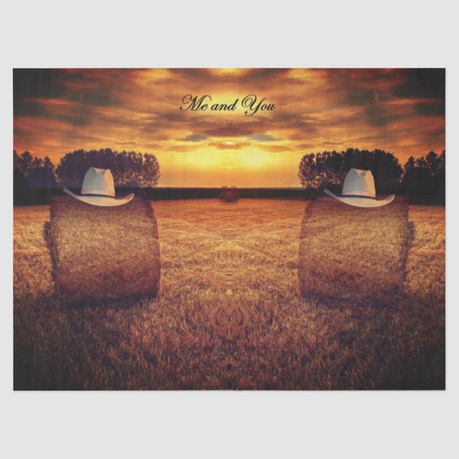 Papel De Seda Cowboy Hat (Frente )