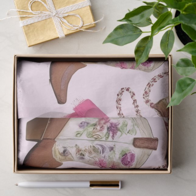 Papel De Seda cowgirl pattern style (Presente)