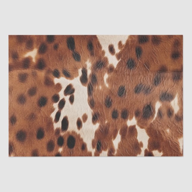 Papel De Seda Cowhide Castanho-Fazenda Ocidental (Frente )