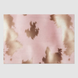 Papel De Seda Cowhide Dourada-Rosa-Rosa-Blush