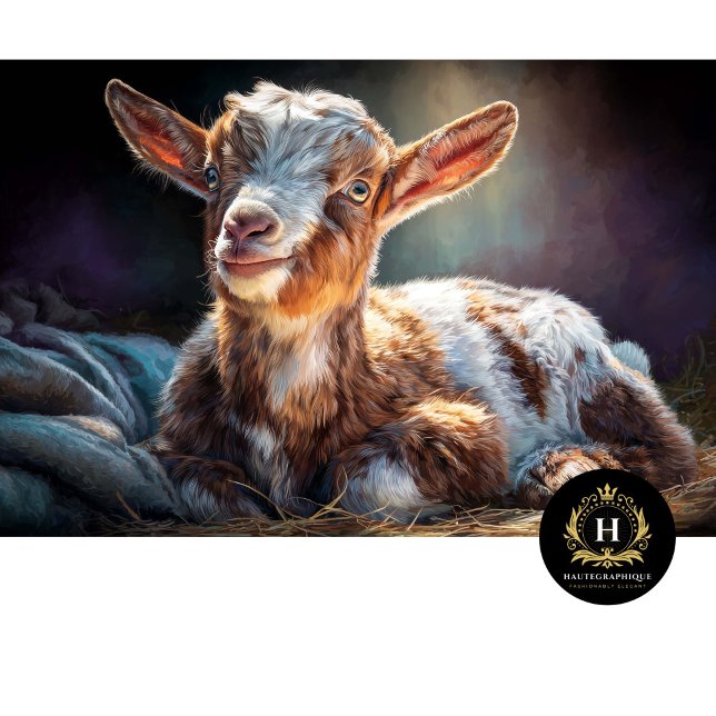 Papel De Seda Cozy Barn Baby Goat Portrait (Criador carregado)