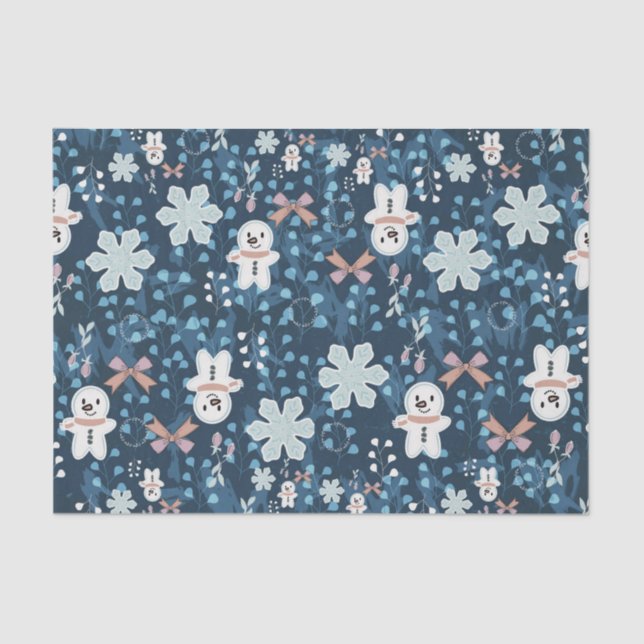 Papel De Seda Cozy Whimsical Holiday Throw Pillow (Frente )