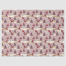 Papel De Seda Cozy Winter Village Tissue Paper