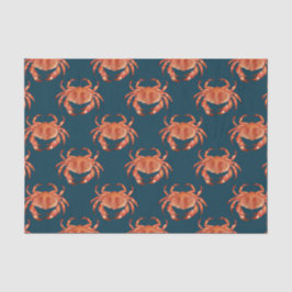 Papel De Seda Crabs Seaside Pattern
