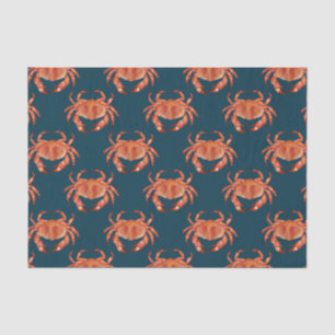 Papel De Seda Crabs Seaside Pattern