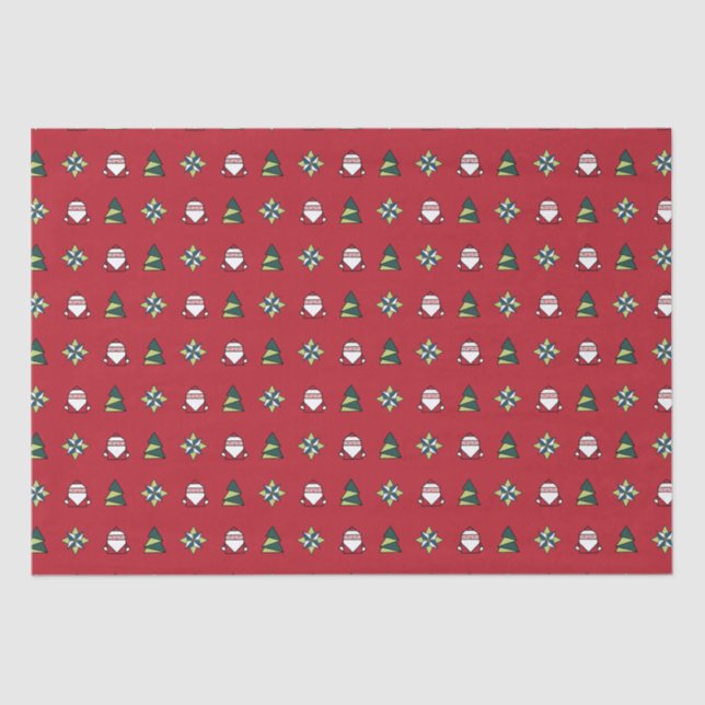Papel De Seda Cranberry Origami Christmas (Frente )
