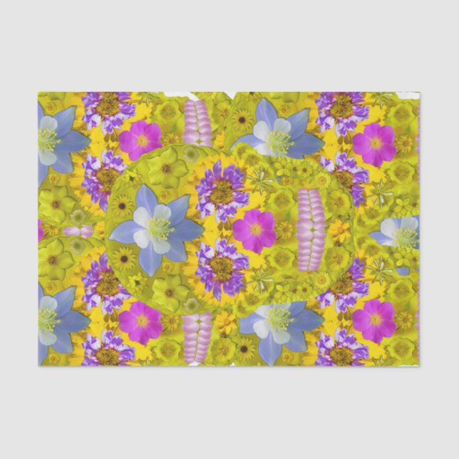 Papel De Seda Crânio 3 da flor (Frente )