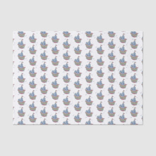 Papel De Seda Crânio alegre e Crossbones de Roger do navio de