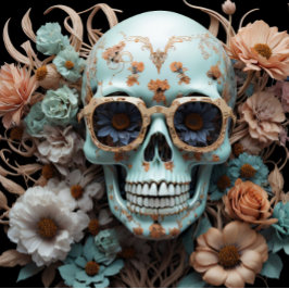 Papel De Seda Crânio da Flor Papier Mousseline