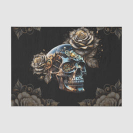 Papel De Seda Crânio de galinha escuro demais