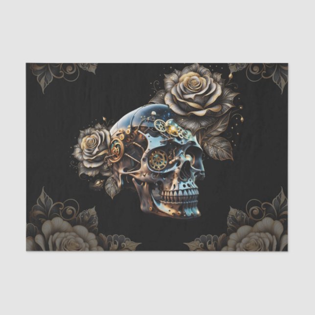 Papel De Seda Crânio de galinha escuro demais (Frente )