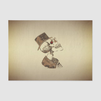 Papel De Seda Crânio de Steampunk no ouro