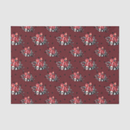 Papel De Seda Cranio do Dia dos Mortos (Design 47 Série Vermelha