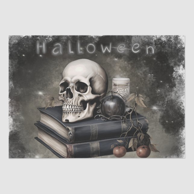 Papel De Seda Crânio Místico (Frente )