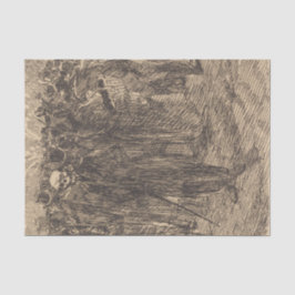 Papel De Seda Crânio na multidão (por Albert Besnard)