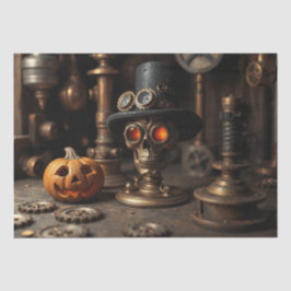 Papel De Seda Crânio Steampunk de Halloween