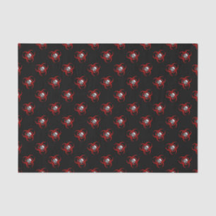 Papel De Seda Crânio vermelho do Biohazard