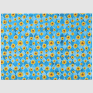 Papel De Seda Cránios Azuis e Série Girassol Design 8