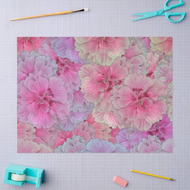 Papel De Seda Cravações Rosa em estilo vintage  (Arte )