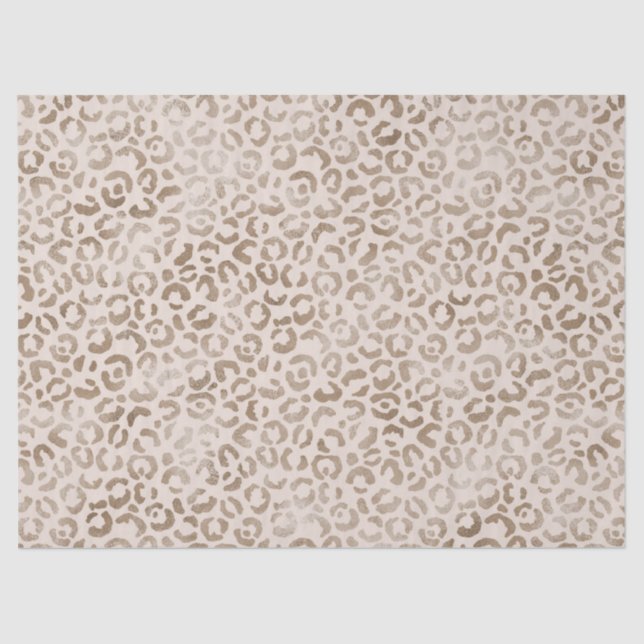 Papel De Seda Cream Brown Leopardo Print          (Frente )