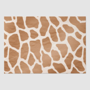 Papel De Seda Cream Brown Safari Giraffe Animal Print