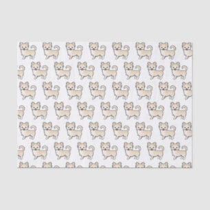 Papel De Seda Cream Casaco Chihuahua Cute Dog Patterno