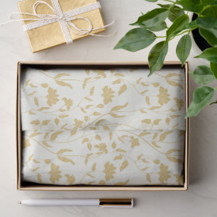Papel De Seda Cream Floral padrão repetido