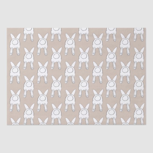 Papel De Seda Cream White Felz pascoa Bunnies (Frente )