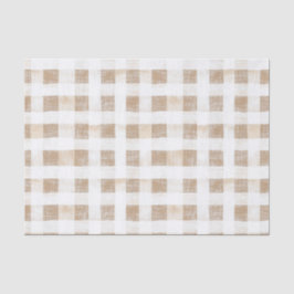 Papel De Seda Cream White Plaid Stripes  